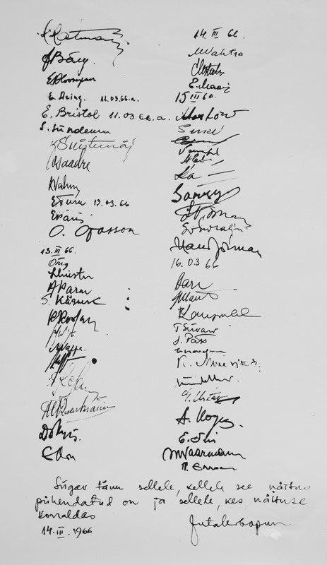 Fotokoopia näituse külalisteraamatust