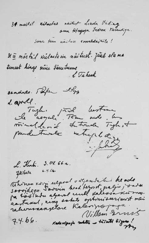 Fotokoopia näituse külalisteraamatust