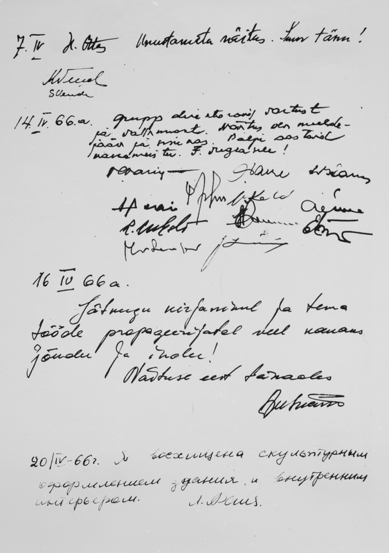 Fotokoopia näituse külalisteraamatust