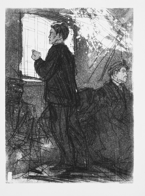 Evald Okase graafika Friedebert Tuglasest Toompea vanglas 1906. aastal