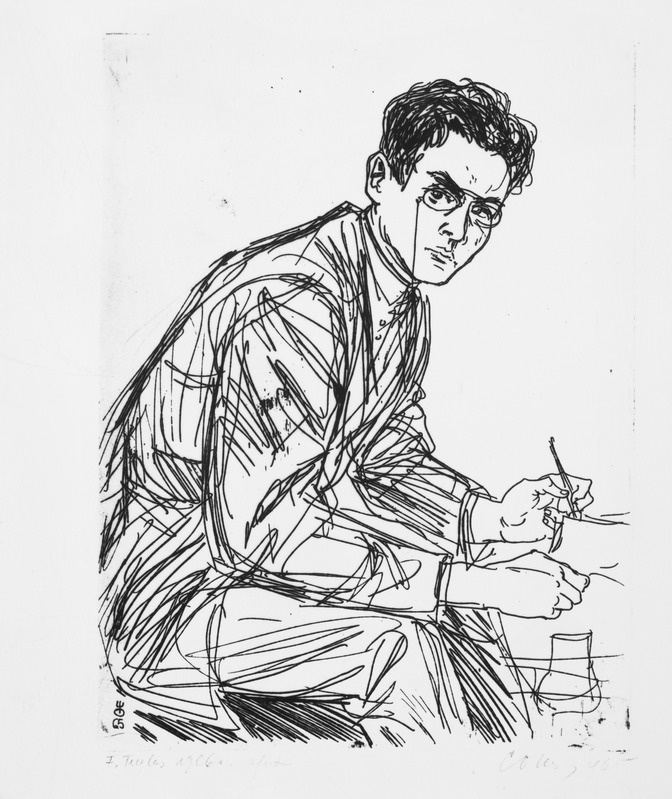Evald Okase graafika Friedebert Tuglasest Toompea vanglas 1906. aastal