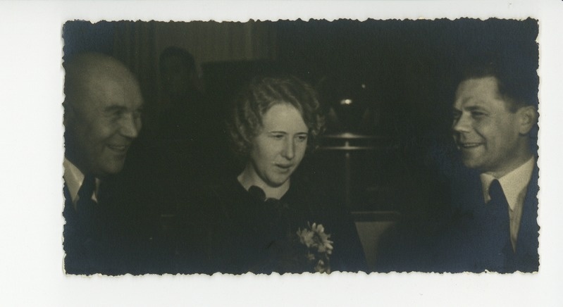 Aleksander Tõnisson, Selma Kurvits ja Hans Kruus Sinimandrias 02.03.1936