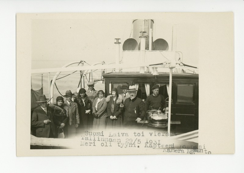 Kirjanikud laeval - Soome kirjanike külaskäik Eestisse 29.05.1931
