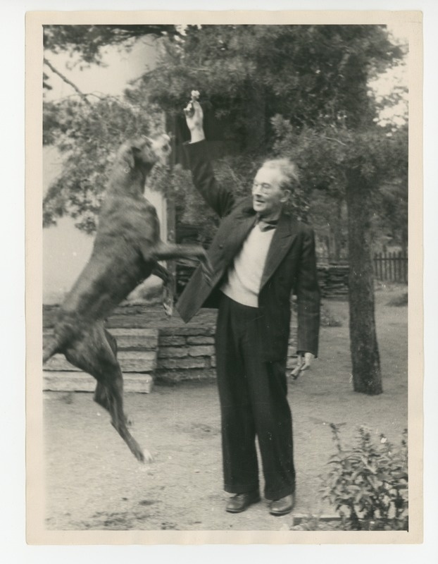 Friedebert Tuglas koerale palukest pakkumas