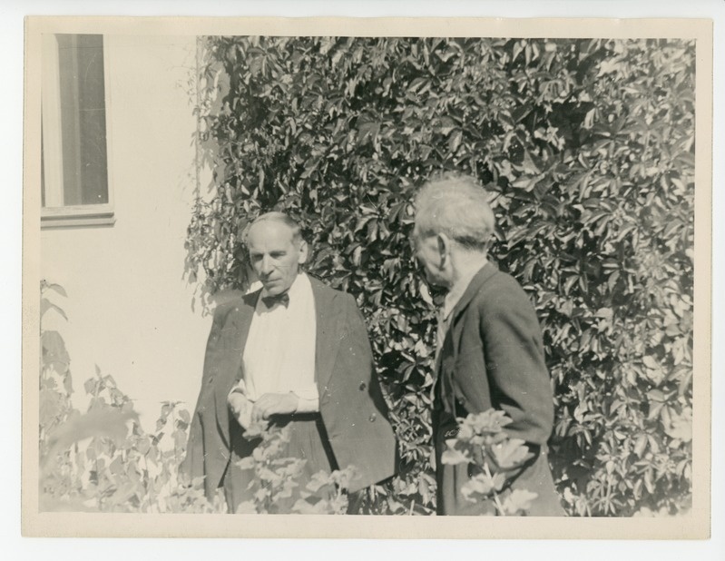 Johannes Semper Friedebert Tuglasega suvises aias
