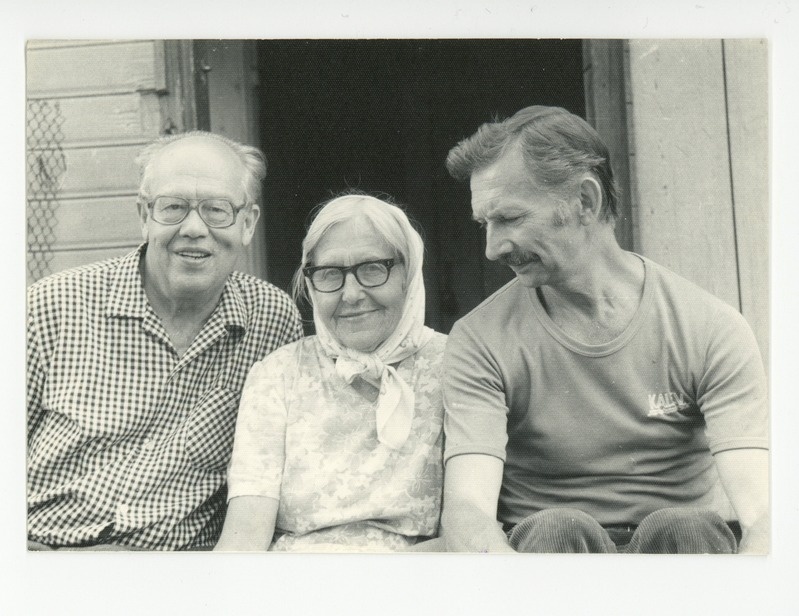 Salme Kongo, Anatoli Põder ja Heino Sikk Võrumaal, 20.07.1986