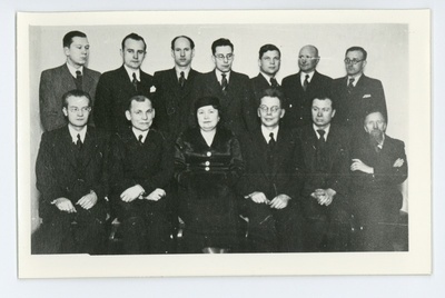 Koos leedu kirjanikega Kaunases, 17.02.1938  duplicate photo