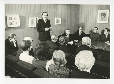 Majamuuseumi avamine, üldplaanis kõneleb August Eelmäe  duplicate photo