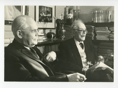 Hans Kruus ja Friedebert Tuglas viimasel sünnipäeval  duplicate photo