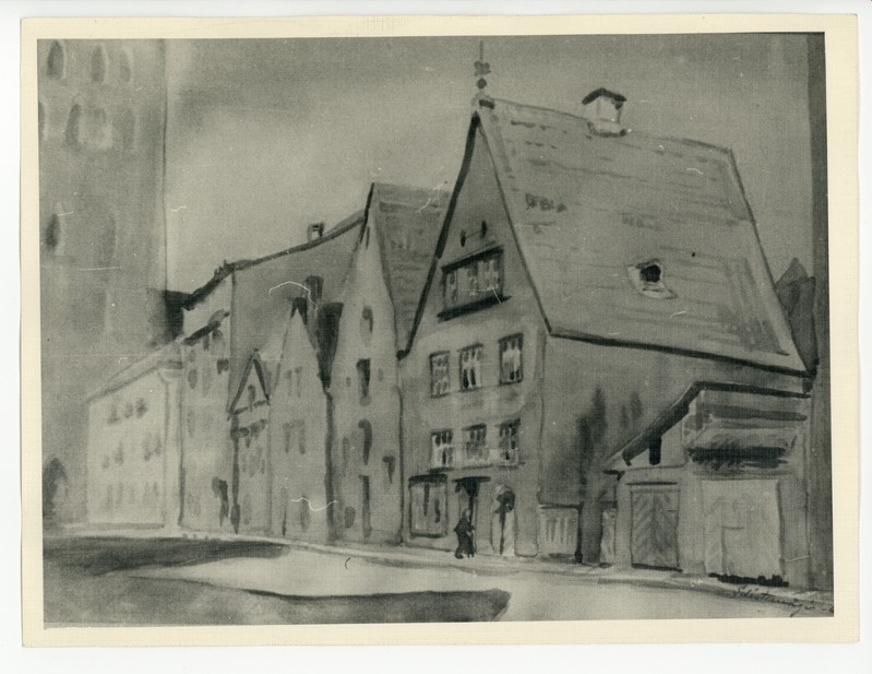 Karl Selistemägi akvarell "Lai tänav" (1962)