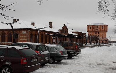 Tapa raudteejaama hoone, taamal veetorn rephoto