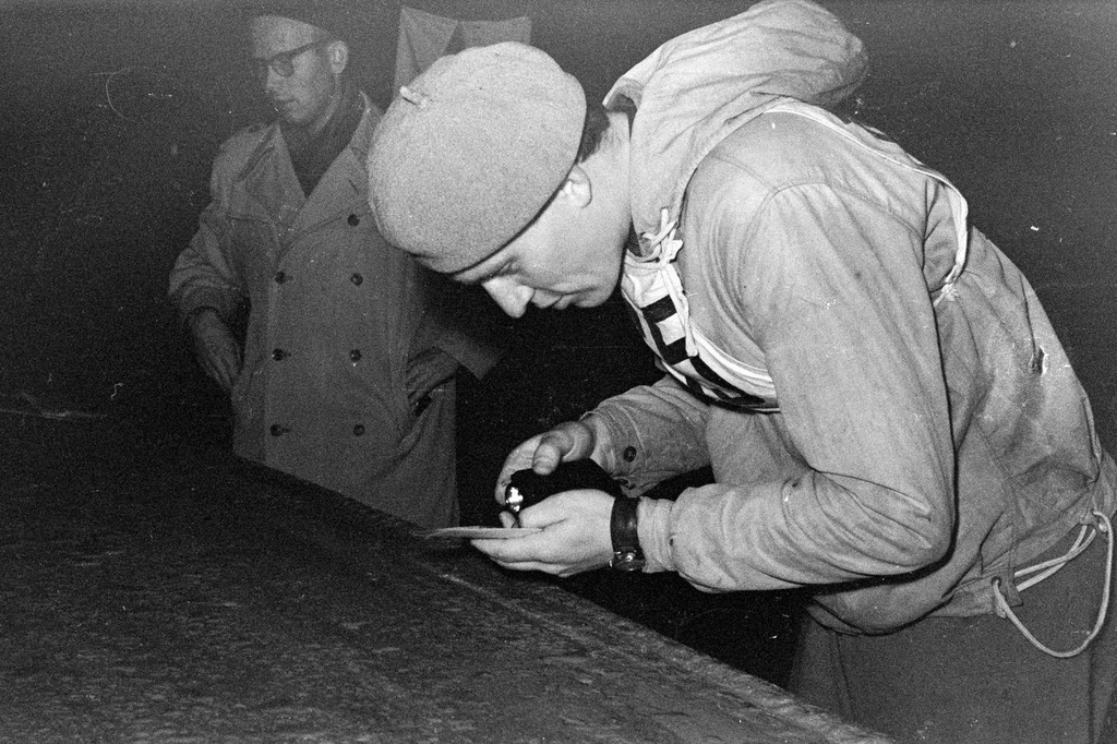 12th Apr. 62. Night orientation. On the radio