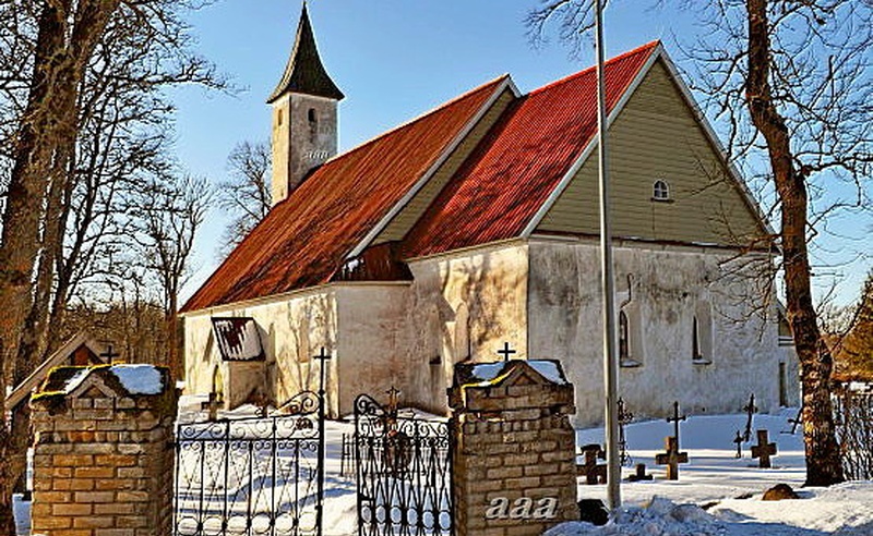 Foto. Noarootsi Püha Katariina kirik. Mustvalge. Foto: J. Grünthal. rephoto