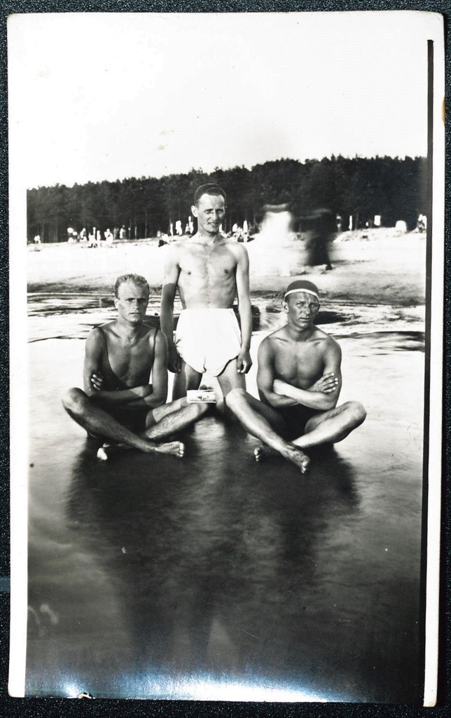Men on the beach of Pirita