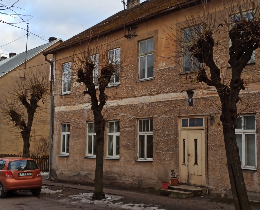 Marie Under's residence in Tartu, Tolstoi tn. 11 between December 1924 and June 1925 rephoto