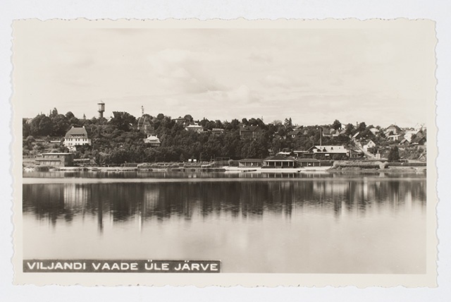 View of Viljandi over the lake