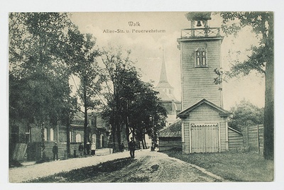 Allee Street Valgas, fire tower  duplicate photo