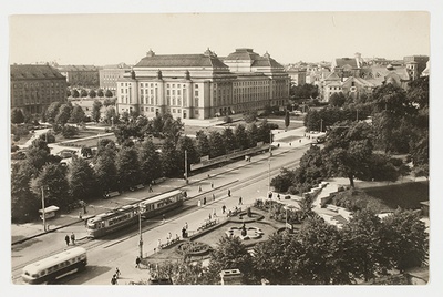 Tallinn, view of Estonia Theatre by Pärnu Road  duplicate photo