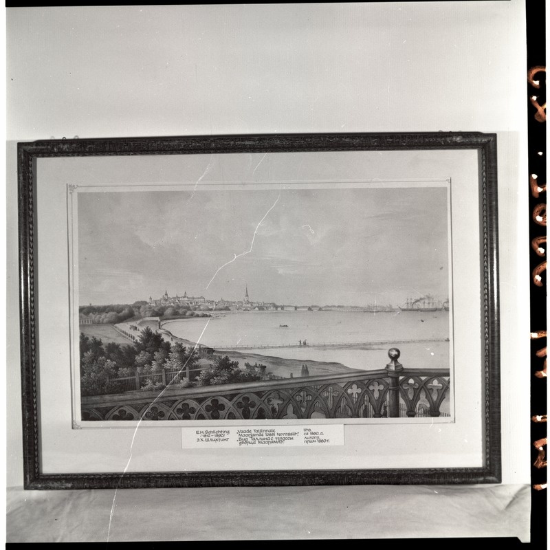 E. Schlichting "Vaade Tallinnale Maarjamäe lossi terrassilt" umbes 1860. aastast.