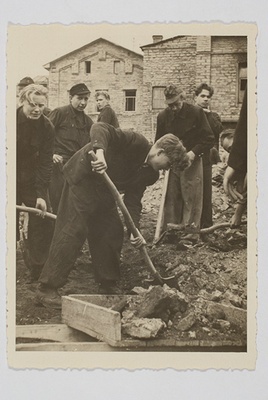 Cleaning of ruins in Tallinn, 1946  similar photo