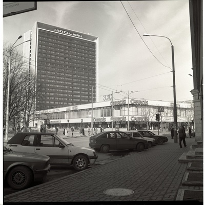Tallinn. Hotell "Viru", "Sokos", "Carrols" - "Estonia" poolt vaadatuna  duplicate photo