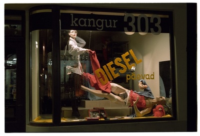 Tallinn. Kauplus "Kangur 303" Viru tn 6. Vaateaken rõivastega  duplicate photo