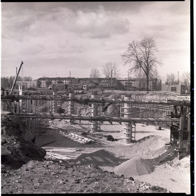 Tallinn. Tammsaare tee pikendus Järvel. Sillaehitus vaatega Pärnu mnt poolt  duplicate photo