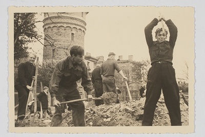 Cleaning of ruins in Tallinn, 1946  similar photo