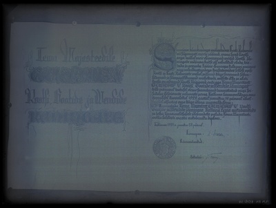 Fotokoopia dokumendist - Tallinna linnavalitsuse tänukiri Rootsi kuningale Gustav V-le, 28.06.1929.  duplicate photo