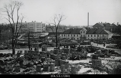 Crushed ruins at the corner of the Star and Park Street.  similar photo