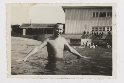 Man in Tartu Bay, 1938  duplicate photo