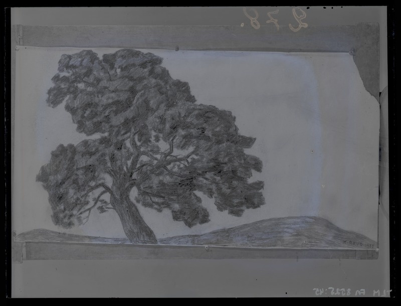 K. Raud "Pedaspea pedajas", söejoonistus 1938. aastast.