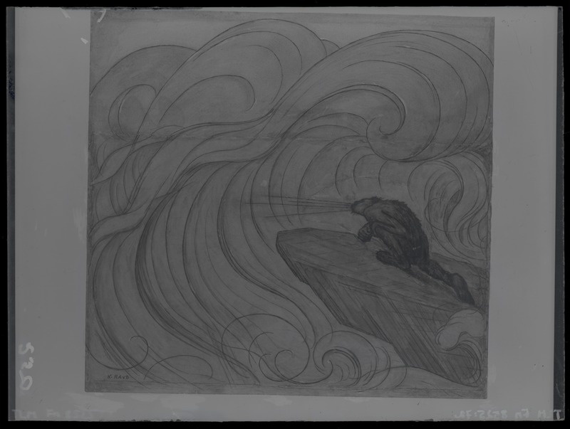 K. Raud "Sorts Peipsit lainele puhumas", umbes 1934. aastast.