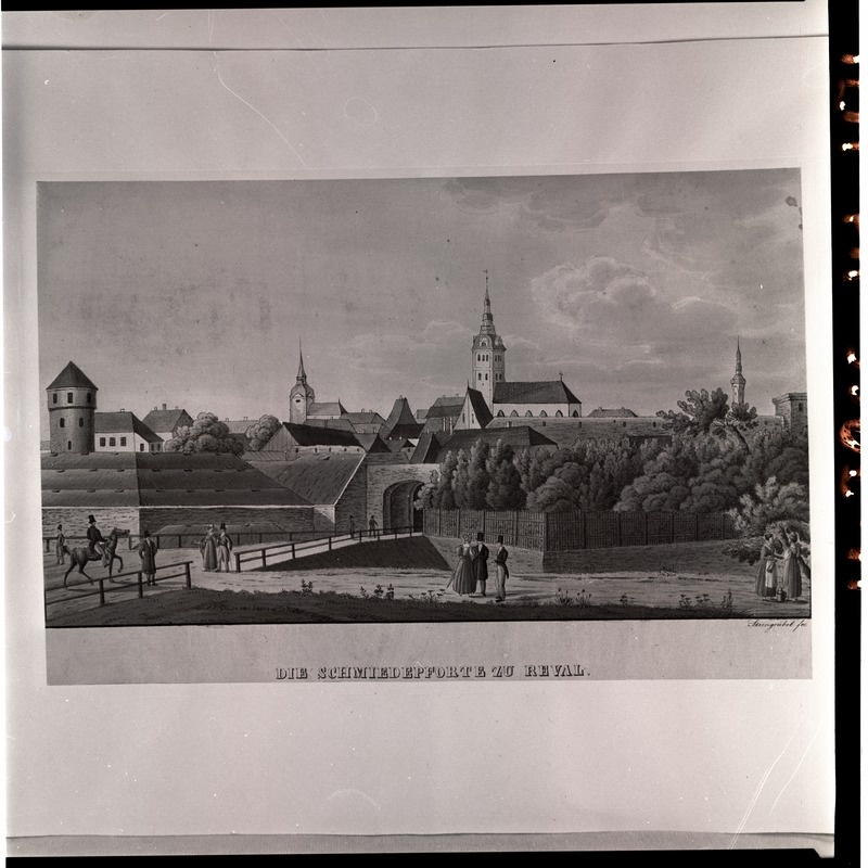 J. Steingrübel Th. Gehlhaari gravpüüri järgi "Harju värav" 1833-1850 aastatest.