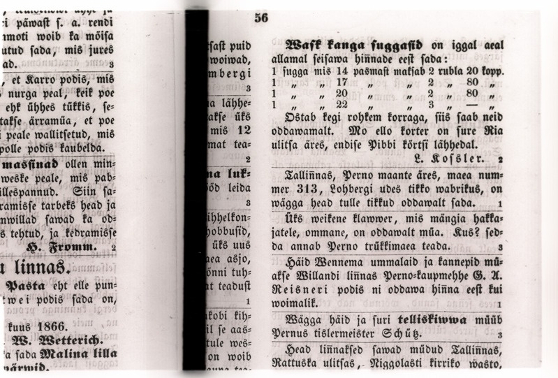 Pärnu Postimees nr. 6, 1866. a