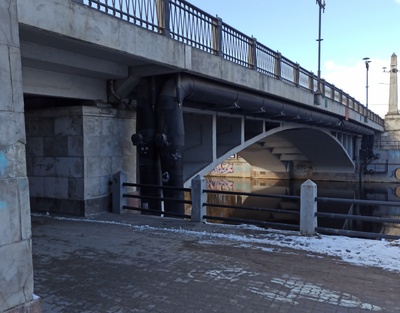 Tartu linnavaade. Võidu sild: ehitustööd. 1952-1956.a. rephoto