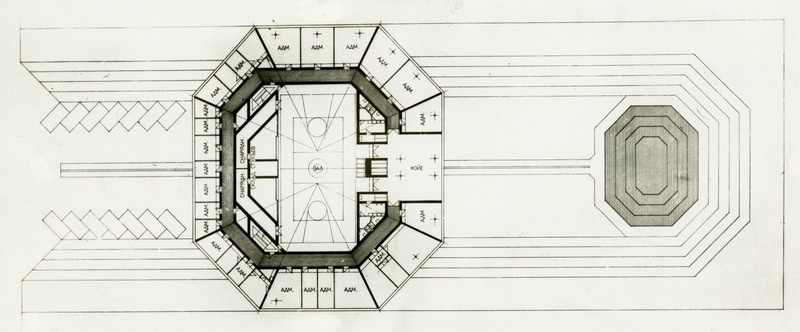 Rapla KEK-i peahoone projektifoto, II korruse plaan. Arhitekt Toomas Rein