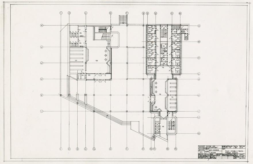 Ametiühingute Maja projektifotod, korruste plaanid. Arhitekt Henno Sepmann