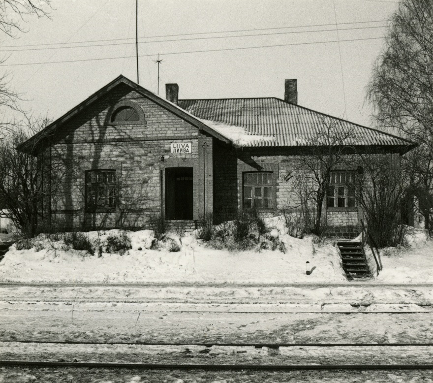 Liiva raudteejaam, otsevaade raudtee poolt