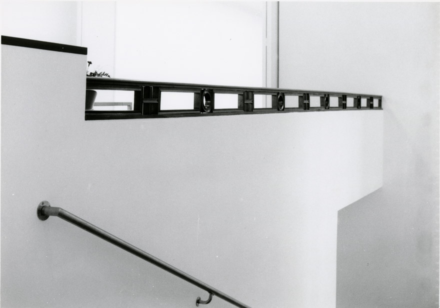 Tallinna Kunstihoone, vaade II korruse käsipuule pärast 1994-1995 teostatud rekonstrueerimistöid. Arhitektid Anton Soans ja Edgar Kuusik