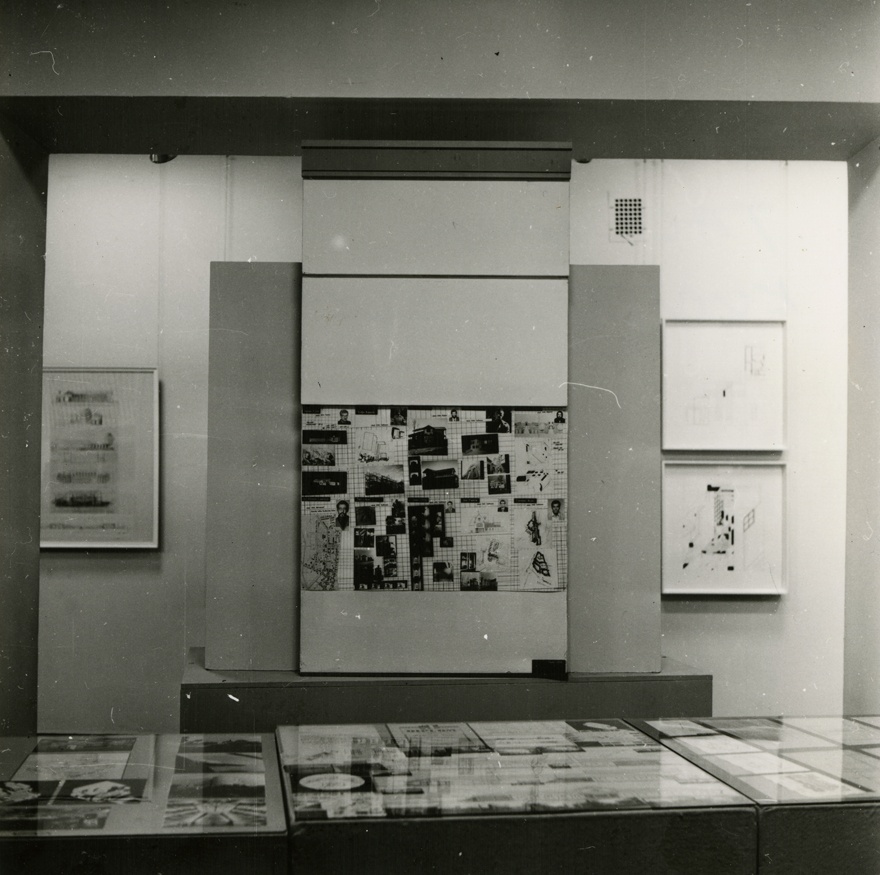 Näitus "10 arhitekti" Tallinna Kunstihoone galeriis 1982. aastal, vaated näitusesaali
