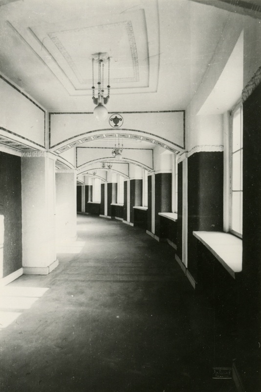 Teater Estonia, vaade jalutusruumi teatrisaali kõrval. Arhitektid Armas Lindgren, Wivian Lönn