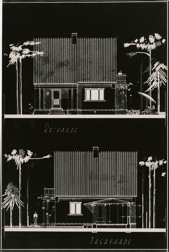 Eramu projektifoto, vaated. Arhitekt Henn Roopalu
