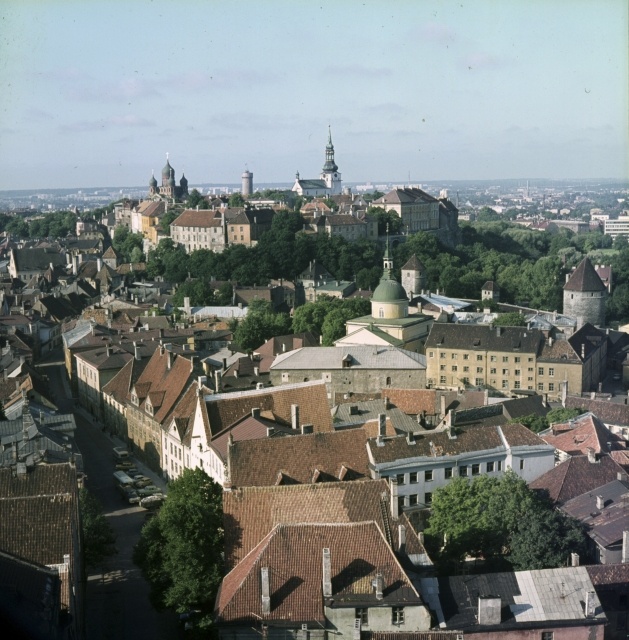 View of Tallinn. Old Town on a bird flight.