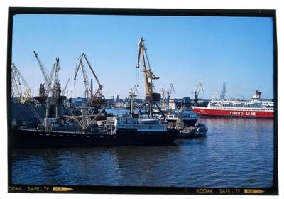 Merchant port. Many ships in the port.  similar photo