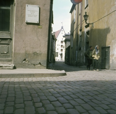 Tallinn. V. Thick narrow street  similar photo