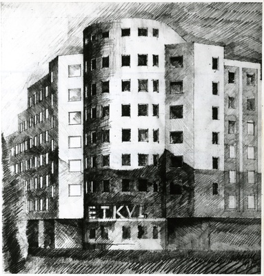 Äripindadega elamu Tallinnas, projektifoto perspektiivvaatega. Arhitektid Avo-Himm Looveer, Katrin Roog (Katrin Uibo); insenerid Tiit Masso, M. Mutso, M. Vesilind  similar photo