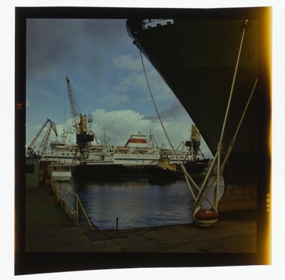 Merchant port. Many ships in the port.  similar photo