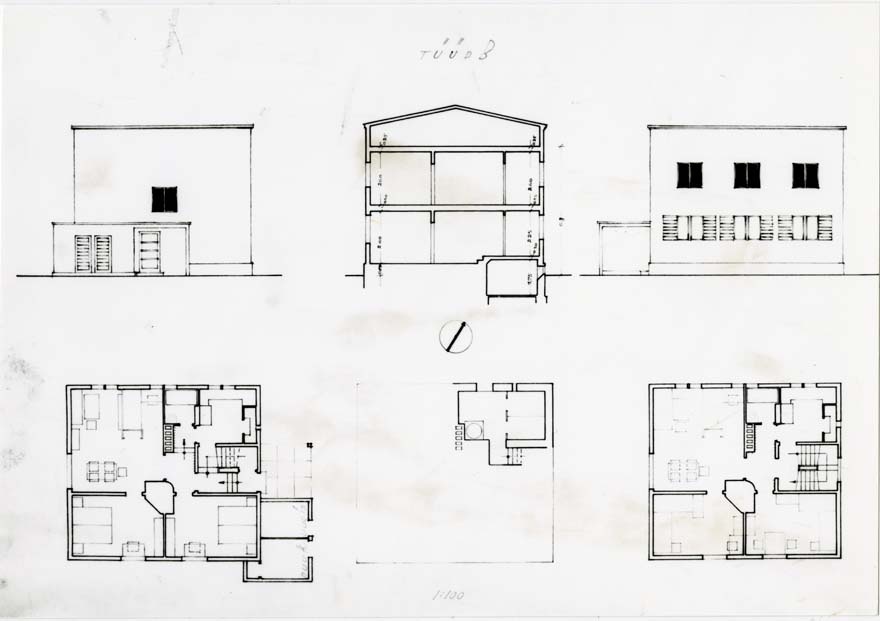 Väikekorteritega elamu projektifotod, võistlusprojekt "Souplex". Arhitektid Edgar Kuusik, Franz de Vries