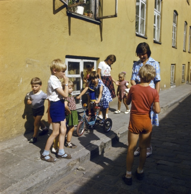 Toompea view. Children on the street.